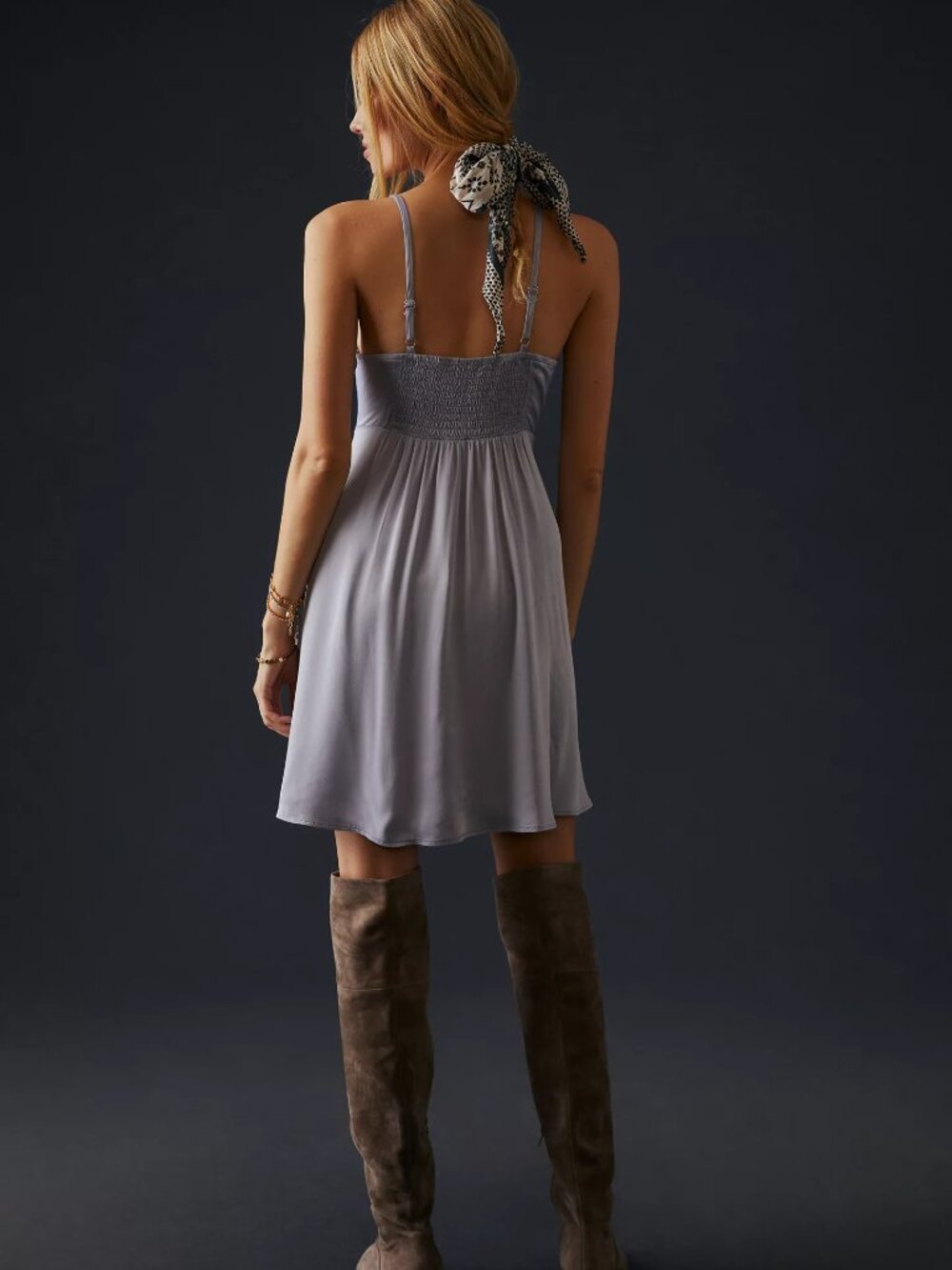 Anthropologie sweater and dress- olive green and lavender - Picture 2 of 8